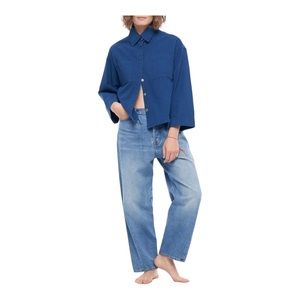 Sandrine Rose Double Pocket Blue Denim Shirt Size S